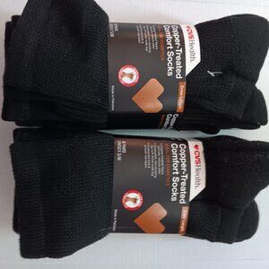 COMFORT COPPER INFUSED SOCKS SIZE SMALL MEDIUM BLACK